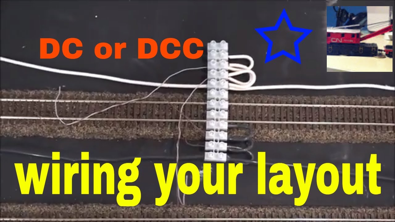 Монтаж макета модельного поезда, шинная линия, питающие провода для DCC