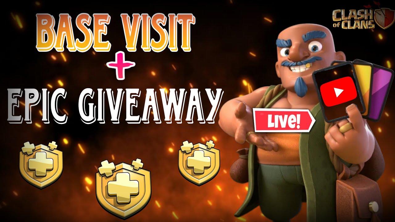 🔥 🎁Live COC Fun! Reviewing Your Bases + Surprise Giveaway | SB The Celebrity Gaming