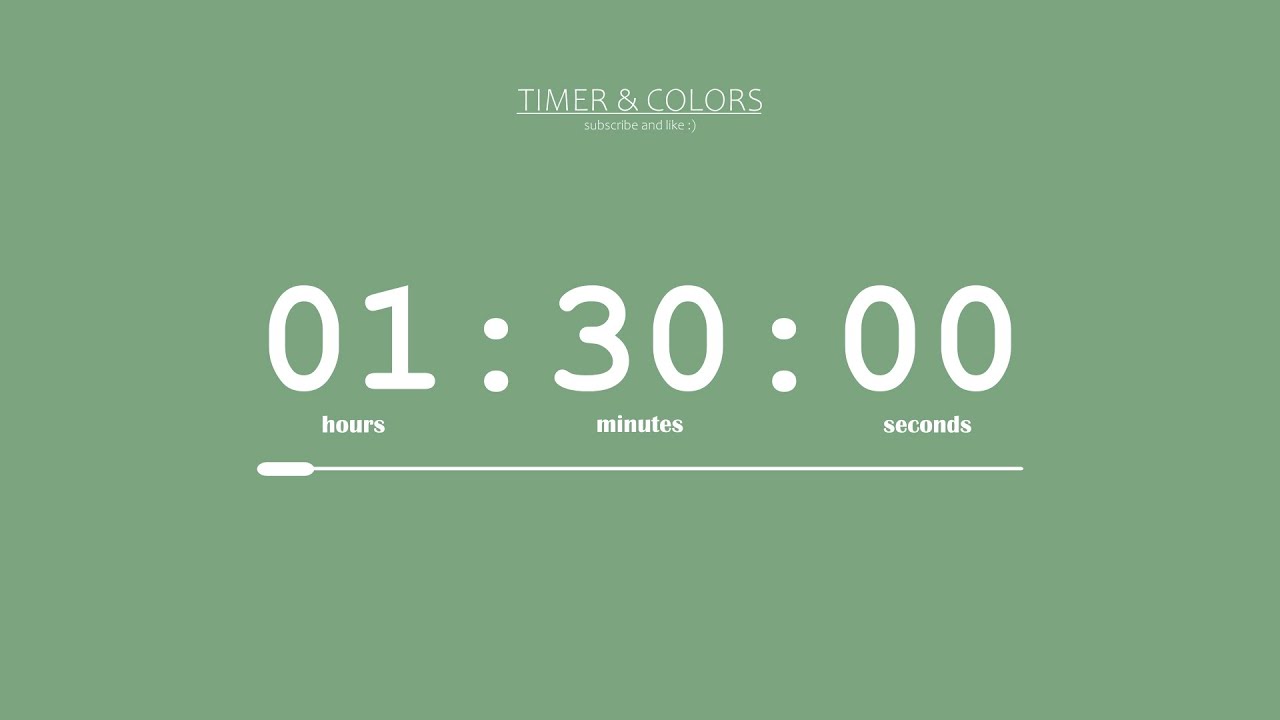 ⏱️ 1,5-godzinny timer / Słodki zielony ekran 🌿 / Odliczanie