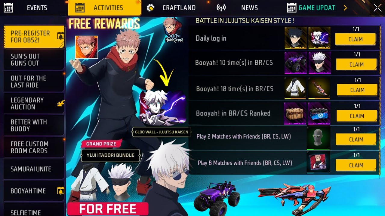 CONFIRMED JJK EVENT ALL FREE REWARDS🔥 -para SAMSUNG,A3,A5,A6,A7,J2,J5,J7,S5,S6,S7,S9,A10,A20,A30,A50