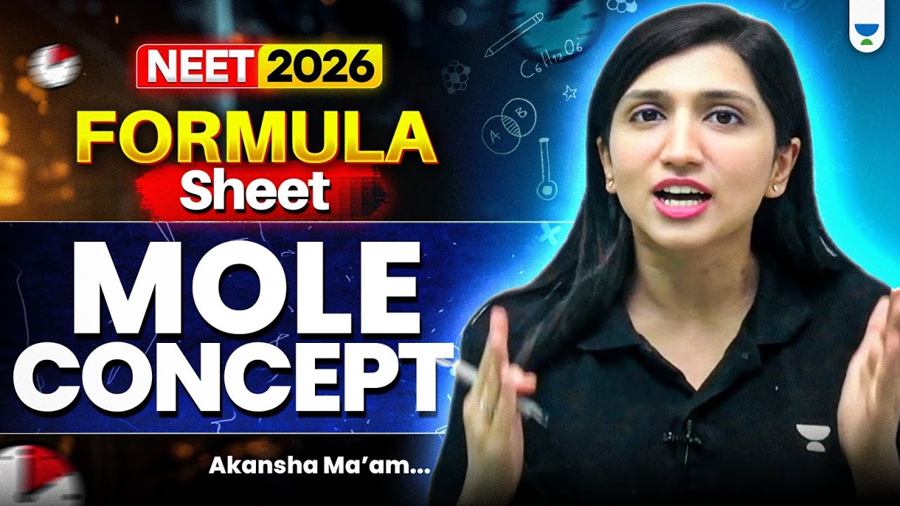 Complete Mole Concept + Formula Sheet for NEET 2026 🔥| Akansha mam #neet2026 #akanshakarnwal