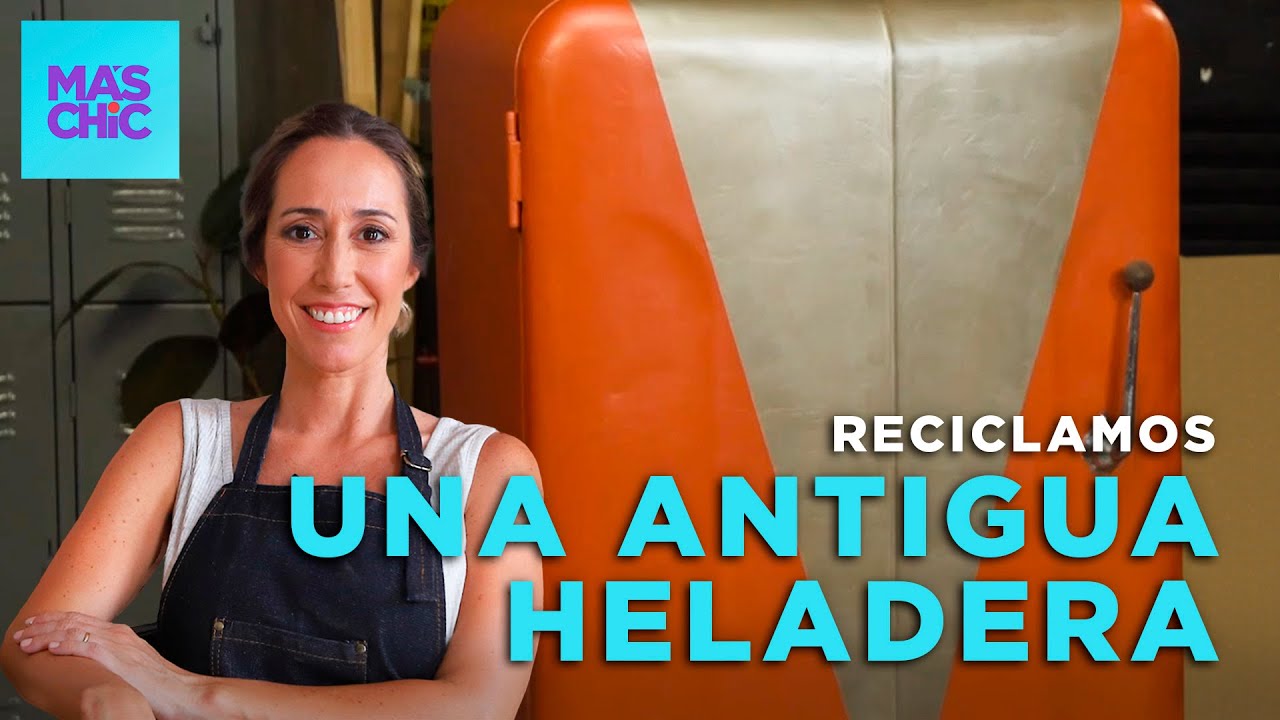 RECICLAMOS una ANTIGUA HELADERA y la convertimos en un ESTANTE DE HERRAMIENTAS | Más Chic