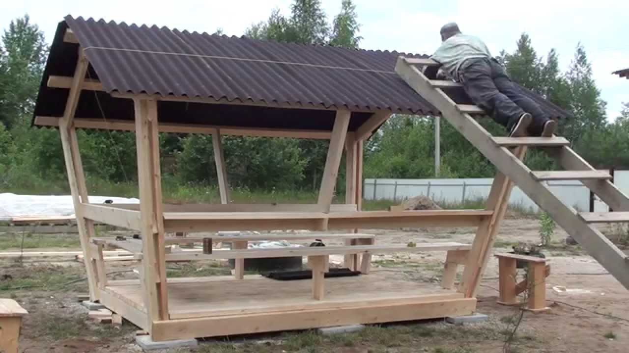 Беседка в одиночку за один день.