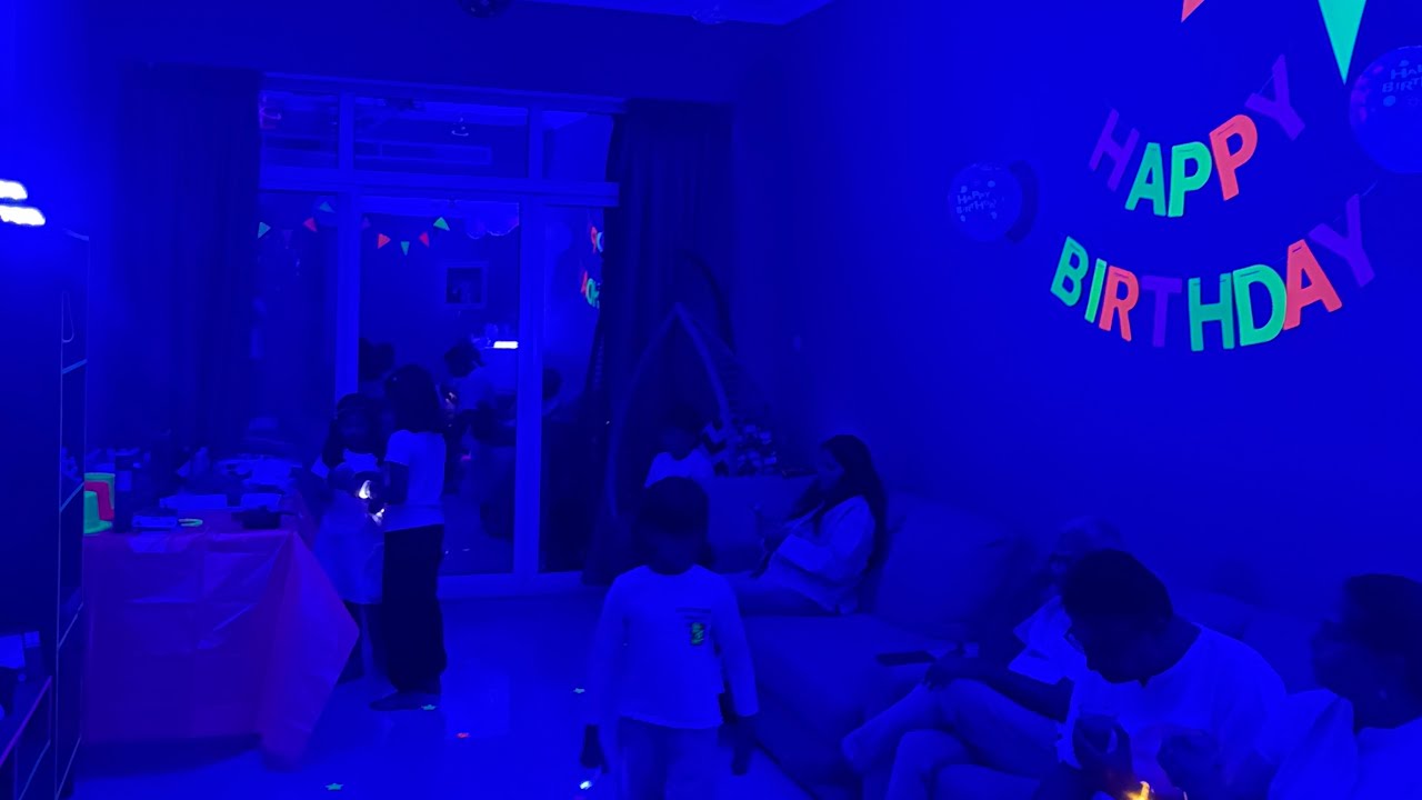 GLOW IN DARK BIRTHDAY PARTY || EP 213 || FUN DANCE GAMES || DAILY ROUTINE LIFE IN DUBAI || BIG GIFT