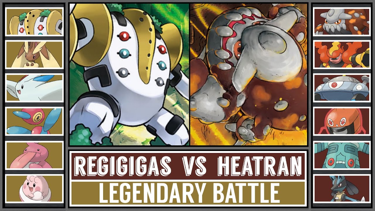 REGIGIGAS vs HEATRAN | Sinnoh Legendary Pokémon Battle
