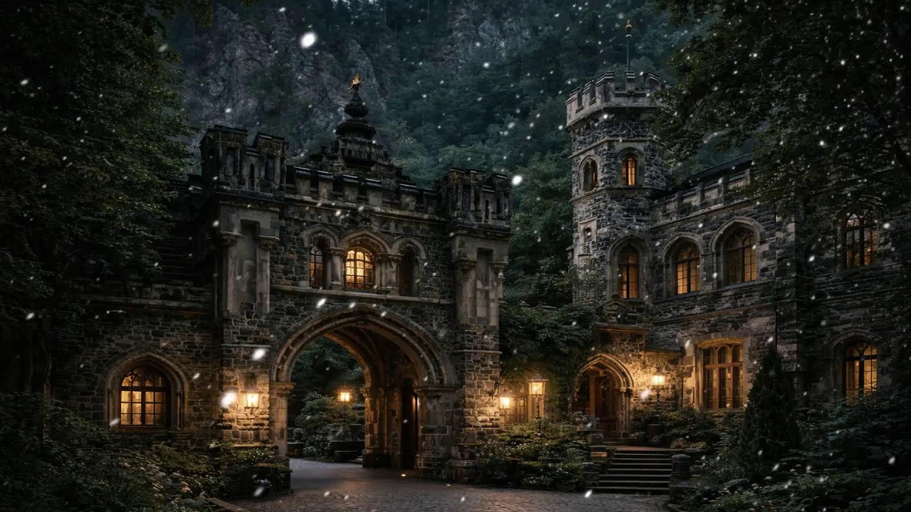 Medieval Gothic Corridor Ambience – Study, Focus & Relax in Silence
