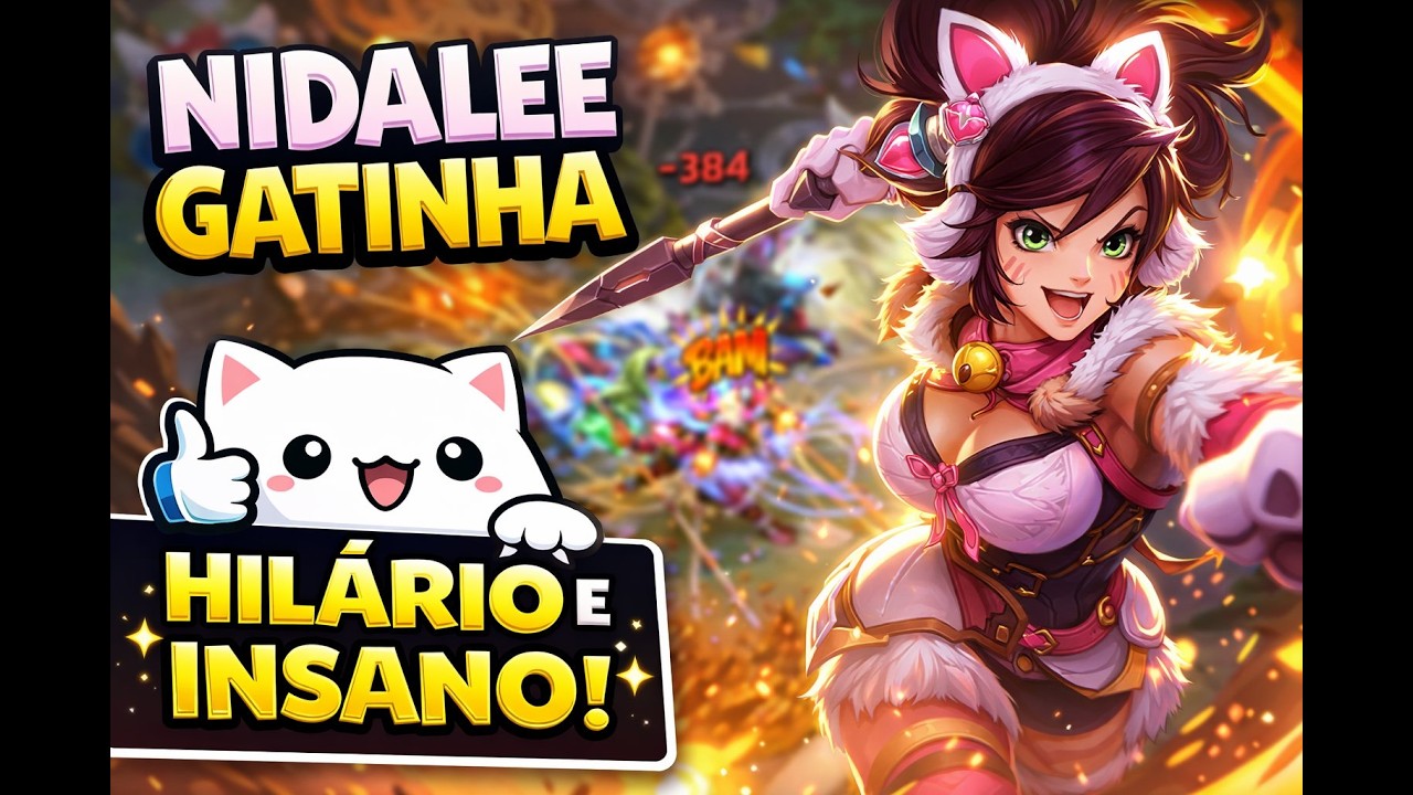 🐱 Nidalee Gatinha dando o CAOS | Kills INSANAS, falhas e momentos engraçados 😂
