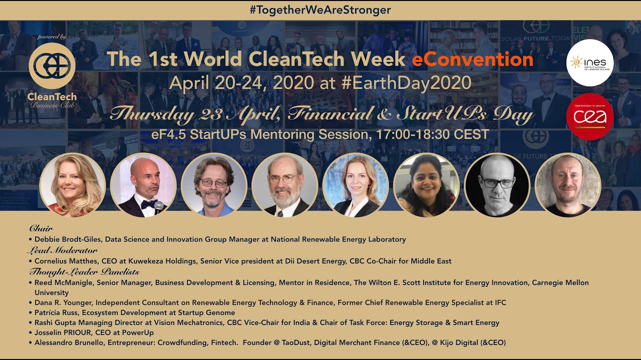 #CleanTech StartUP Mentoring Session / The 1st World CleanTech Week eConvention #1stWCWeC