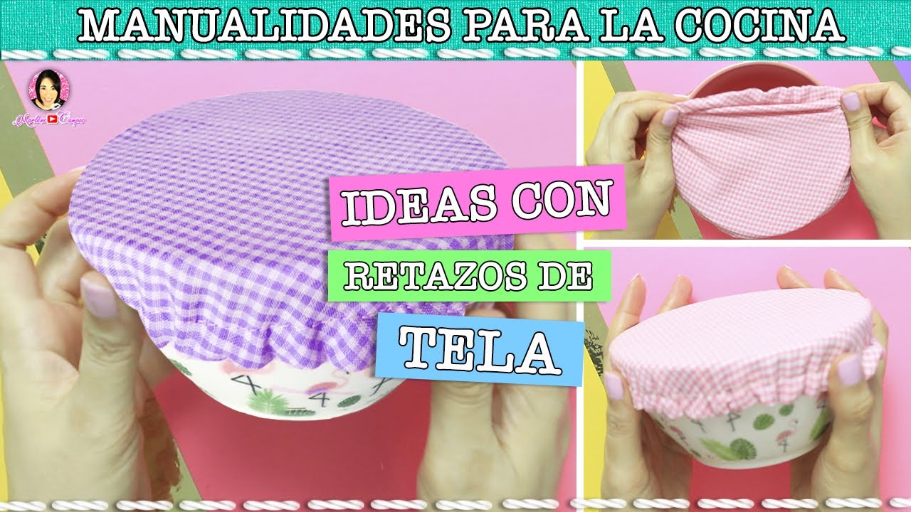 Haz tus propias TAPAS DE TELA para Platos DIY COCINA ✂️ #diyconmarlenecampos