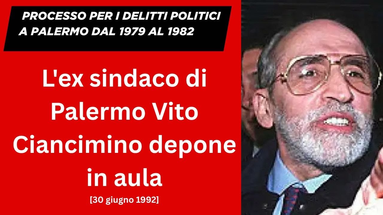 Processo per i delitti politici, l'ex sindaco di Palermo Vito Ciancimino depone in aula