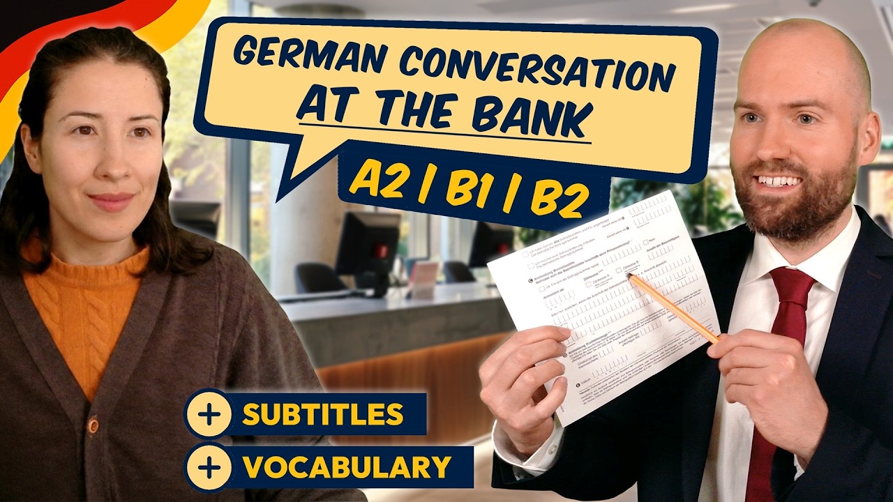 German Conversation at the Bank (A2, B1, B2)💰🇩🇪: Learn to talk about Money & Banking