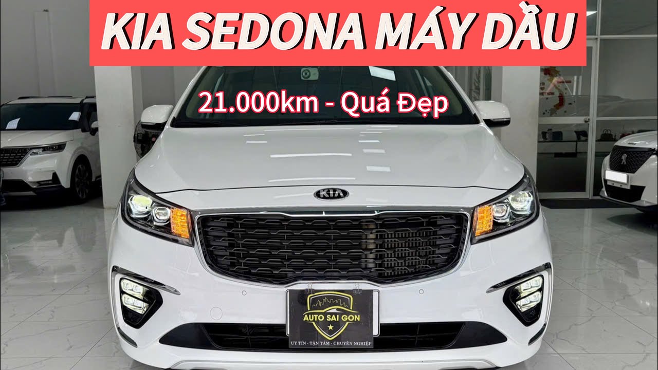 Kia Sedona máy dầu bản full 2021 lướt 21.000km đẹp lung linh 7 chỗ rộng bền tiết kiệm #Sedona2021
