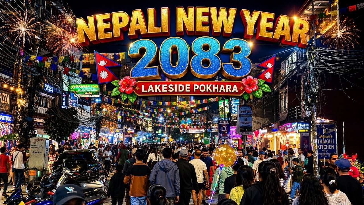 Nepali New Year 2083 || Street Festival Pokhara ||Lakeside Pokhara Vlog ||