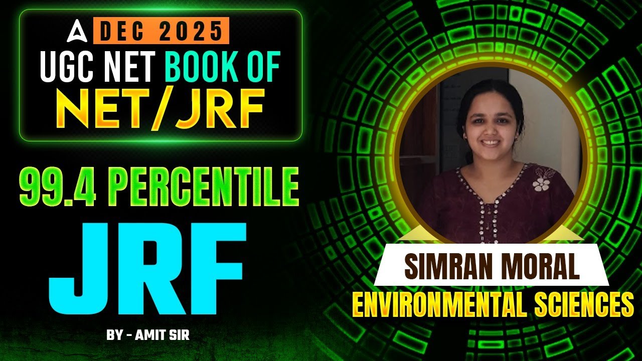 UGC NET JRF Environmental Science Topper | JRF Topper Interview | UGC NET EVS JRF Simran Moral 🏆