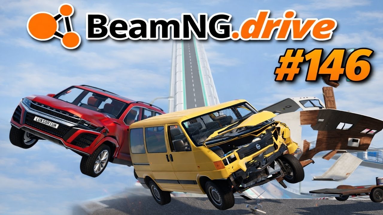 BeamNG.drive (#146) - ZIMOWE SKOKI NARCIARKIE SAMOCHODAMI ZE SKOCZNI