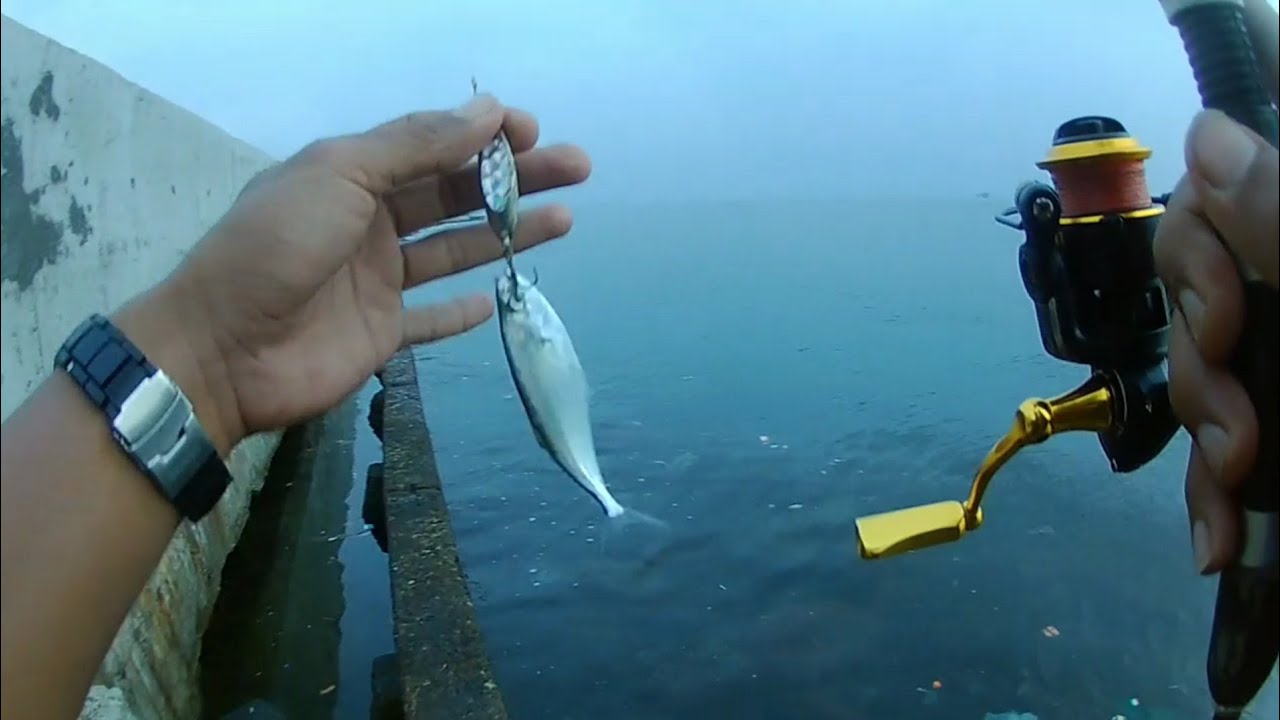 Ultralight fishing,,!! Mancing Heppy Mancing casting di muara  baru menggunakan spon & micro jig