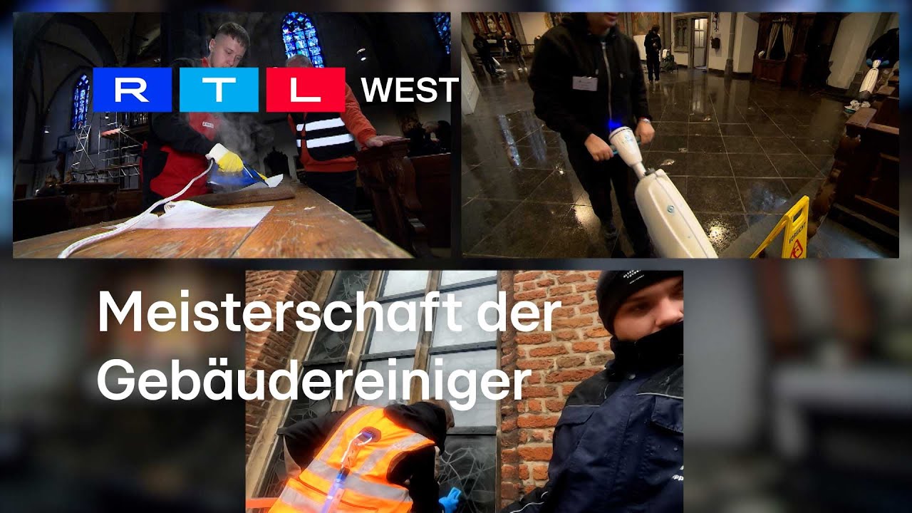 Meisterschaft der Gebäudereiniger: Auch Ministerin Neubaur hat vorbeigeschaut | RTL WEST, 09.11.2023