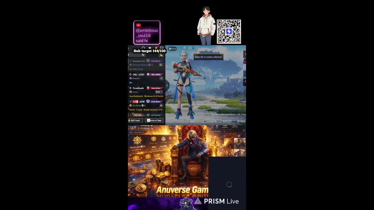 BGMI Live Full Rush Conqueror Lobby 💀🔥 Anuverse gaming