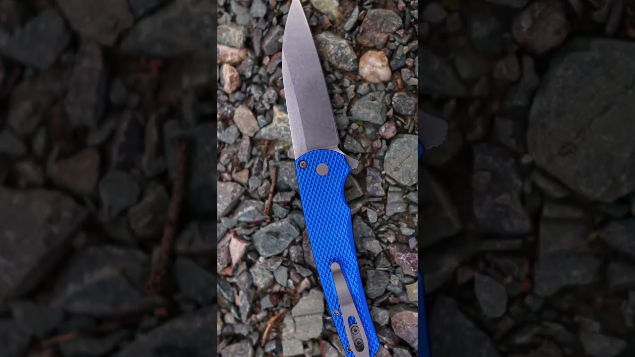 Protech Knives Malibu in Magnacut. Is it really that blue? Yes. Is it smoother than Sade? Also yes