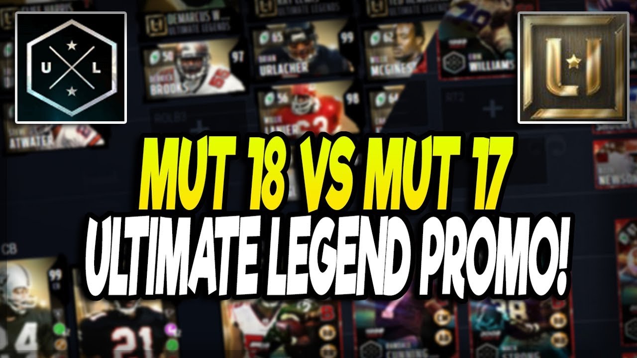 HOW THE MUT 18 ULTIMATE LEGEND PROMO COMPARED TO MUT 17!| MADDEN 18 ULTIMATE TEAM