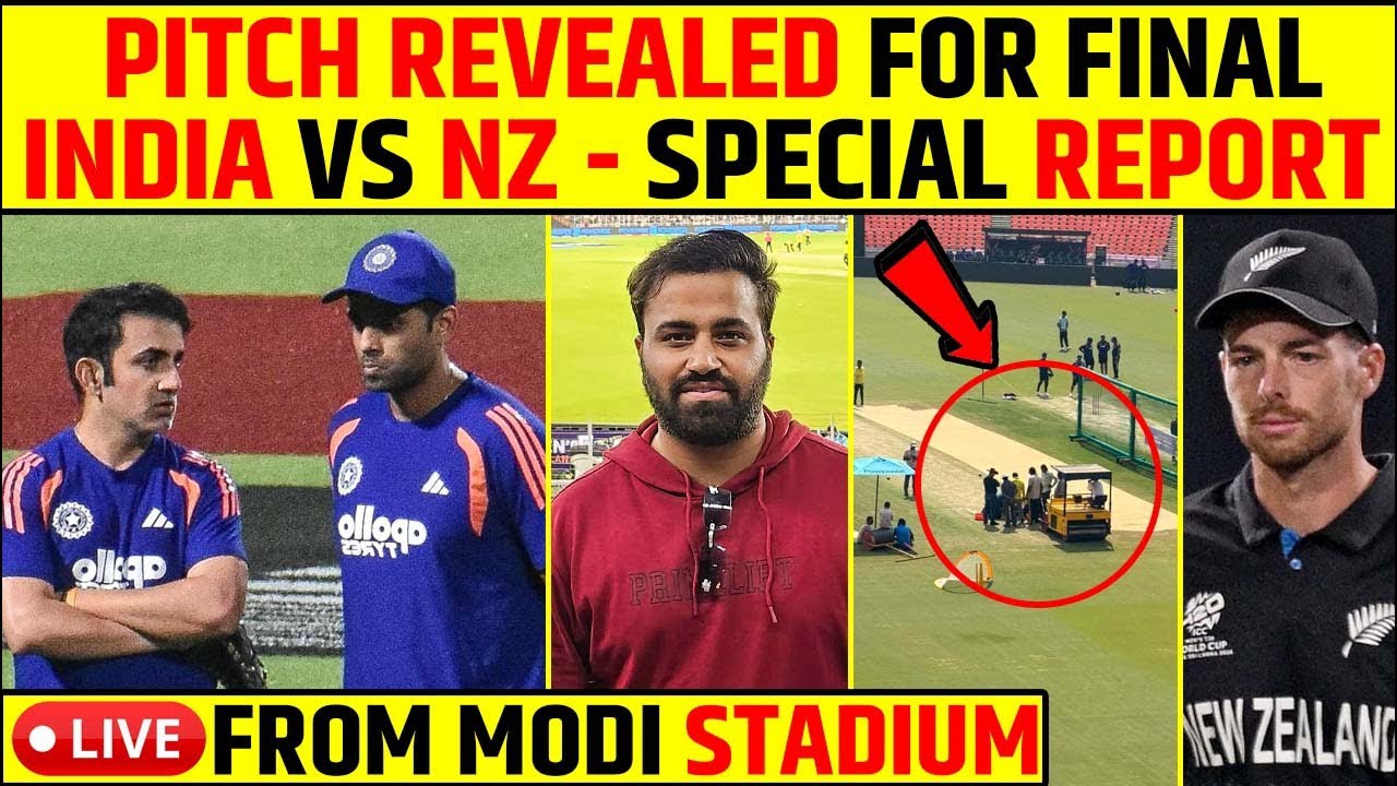 🔴LIVE FROM MODI STADIUM - PITCH FOR FINAL? INDIA ARRVING FOR PRACTICE? CHANGES IN PLAYING 11 !