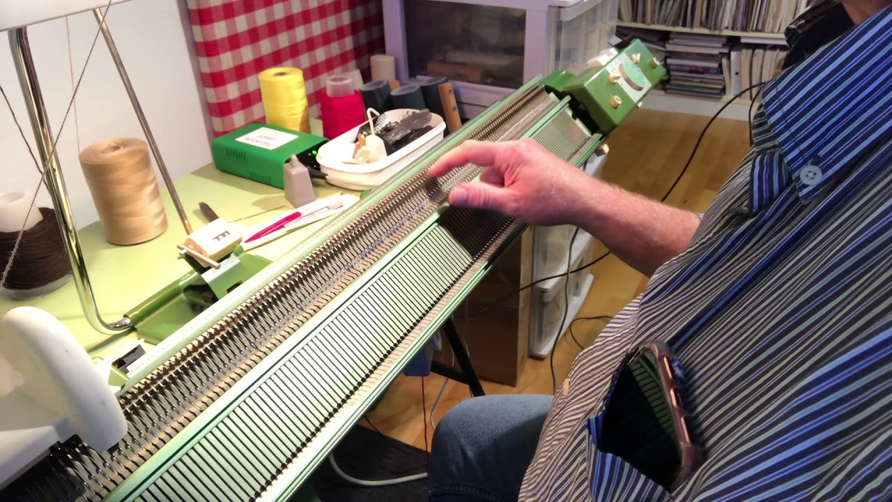 Point tissage sur machine à tricoter Superba, Singer, Phildar