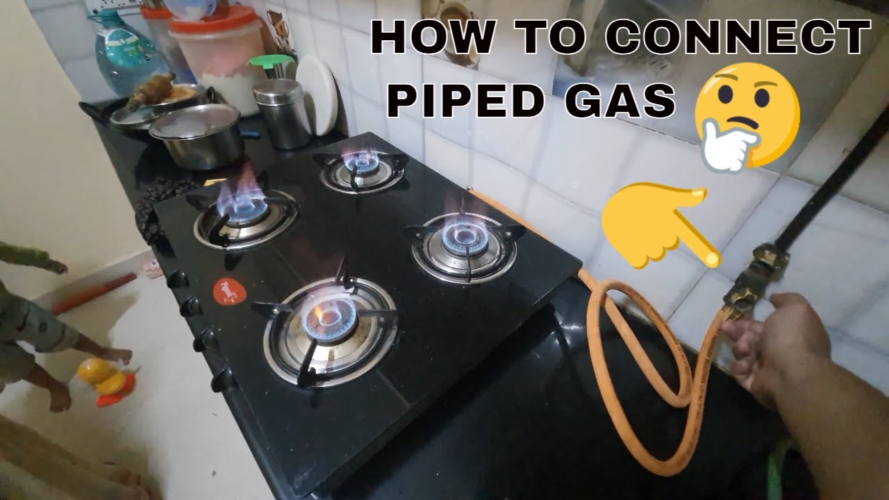 How to connect or convert LPG cylinder gas Stove Burner to PNG pipe meter Gas IGL or Adani gas