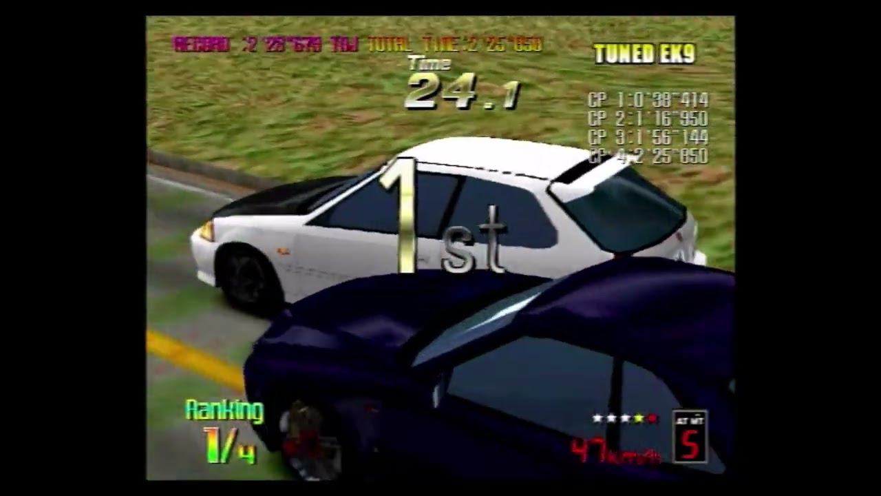 PS2版バトルギア2 超中級順走ノーマルレース★5 EK9東堂塾デモカー(エンディング付き)