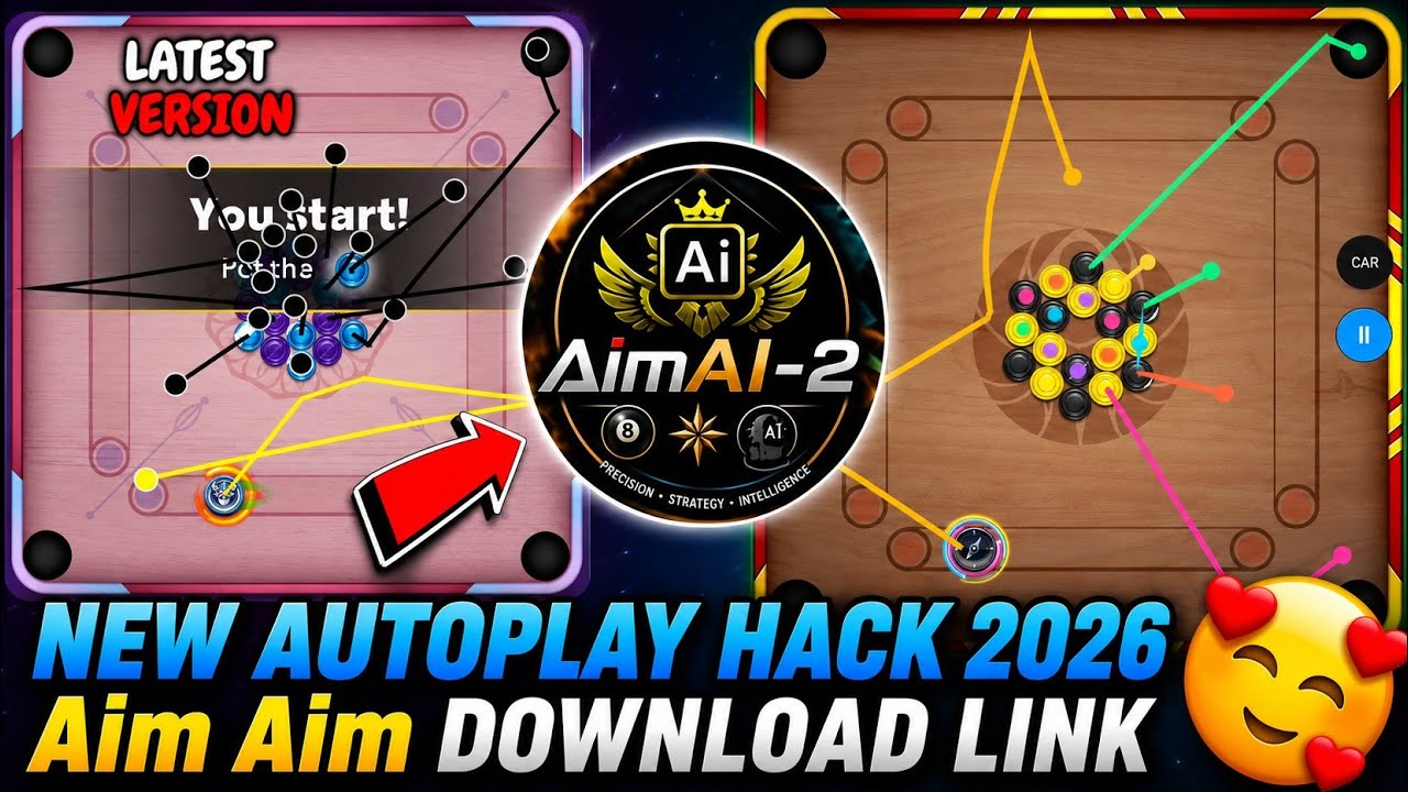 AimAI-2 Engine New Update || Carrom Pool New Hack || Carrom Pool New Autoplay Hack Free 