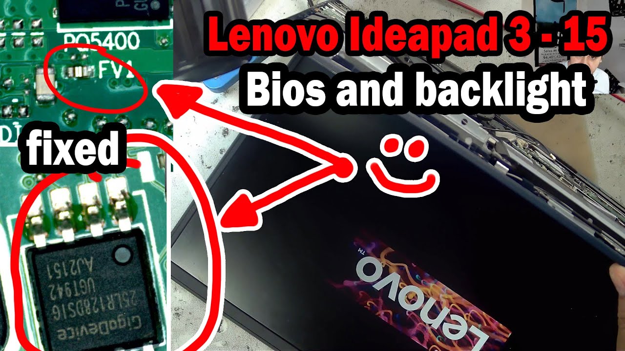 Fixing Lenovo IdeaPad 3 with BIOS & Backlight Issues – ESC/Caps/Num Lights On, Black Screen