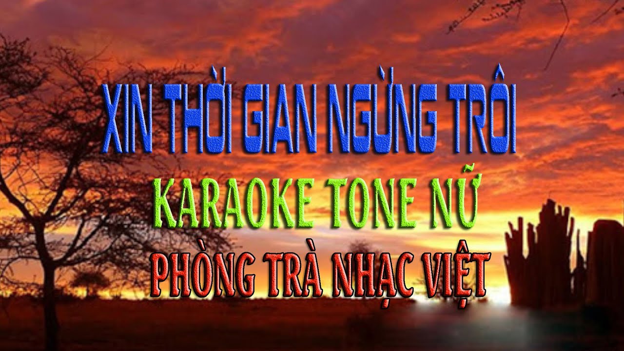 Xin Thời Gian Ngừng Trôi - Karaoke tone nữ
