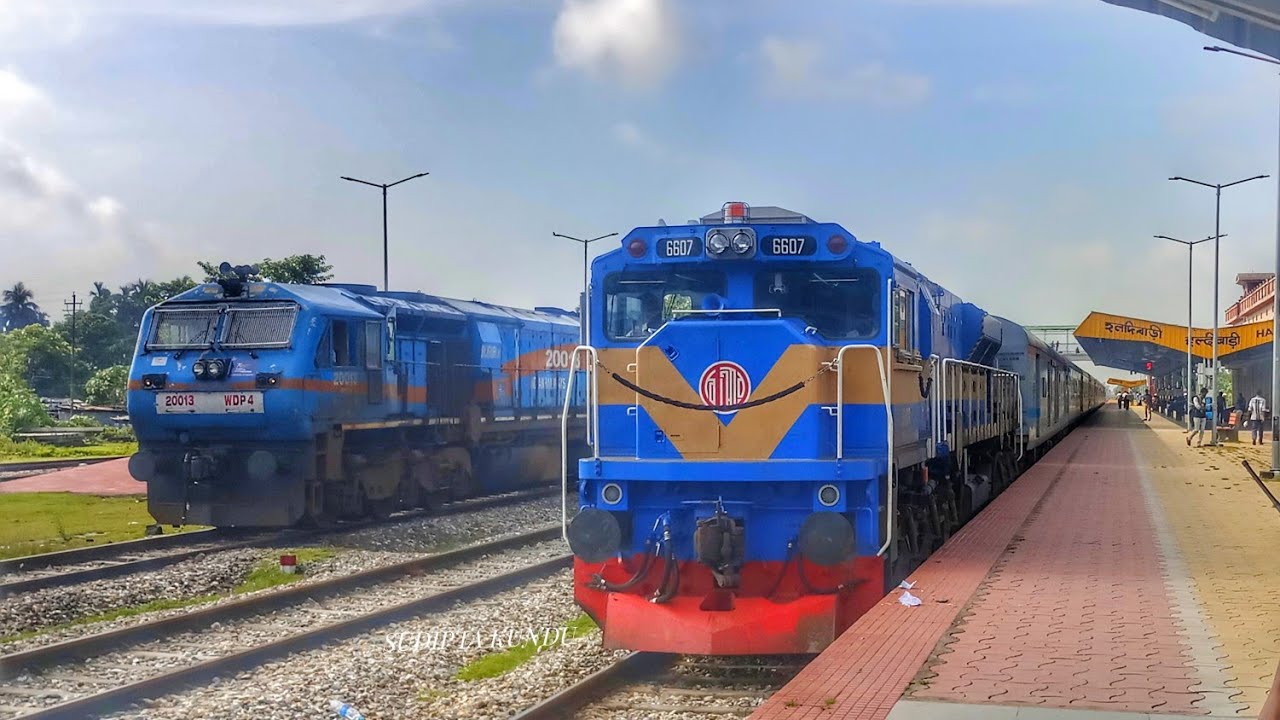 EMD Loco From Bangladesh🇧🇩 Enters Haldibari, INDIA🇮🇳 With 13131 Dhaka🇧🇩-New Jalpaiguri🇮🇳 MITALI Exp.