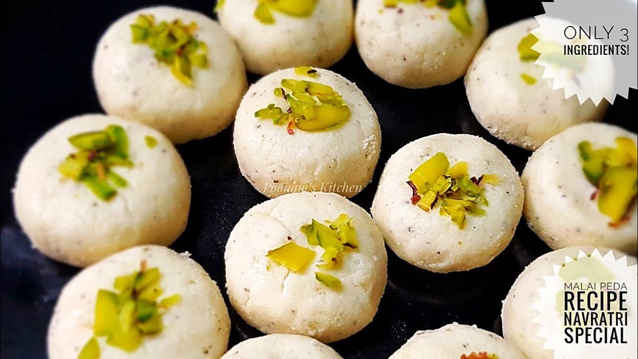 Quick Malai Peda - Indian Dessert Recipe/ Malai Peda without Khoya and Milk Powder/How to make Laddu