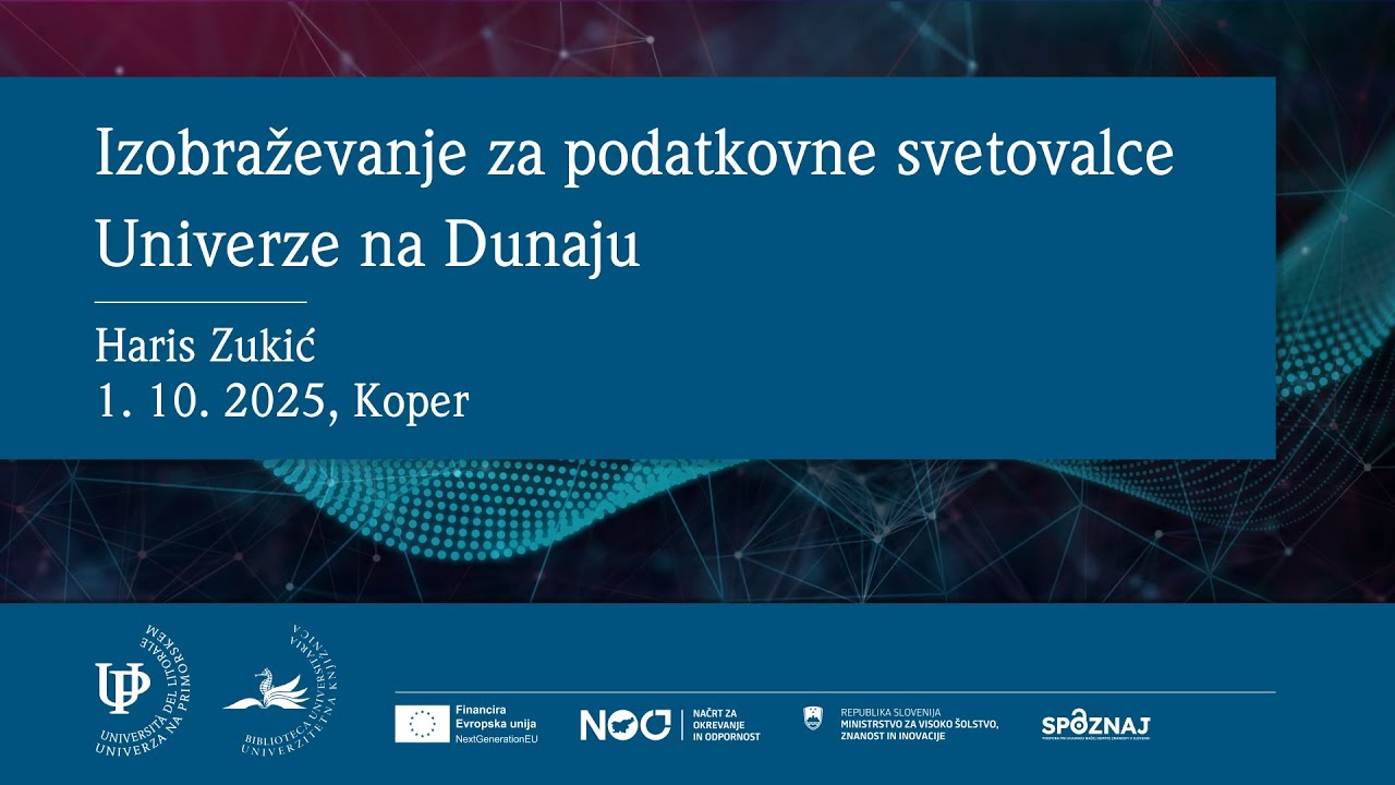 Predavanje: Izobraževanje za podatkovne svetovalce Univerze na Dunaju