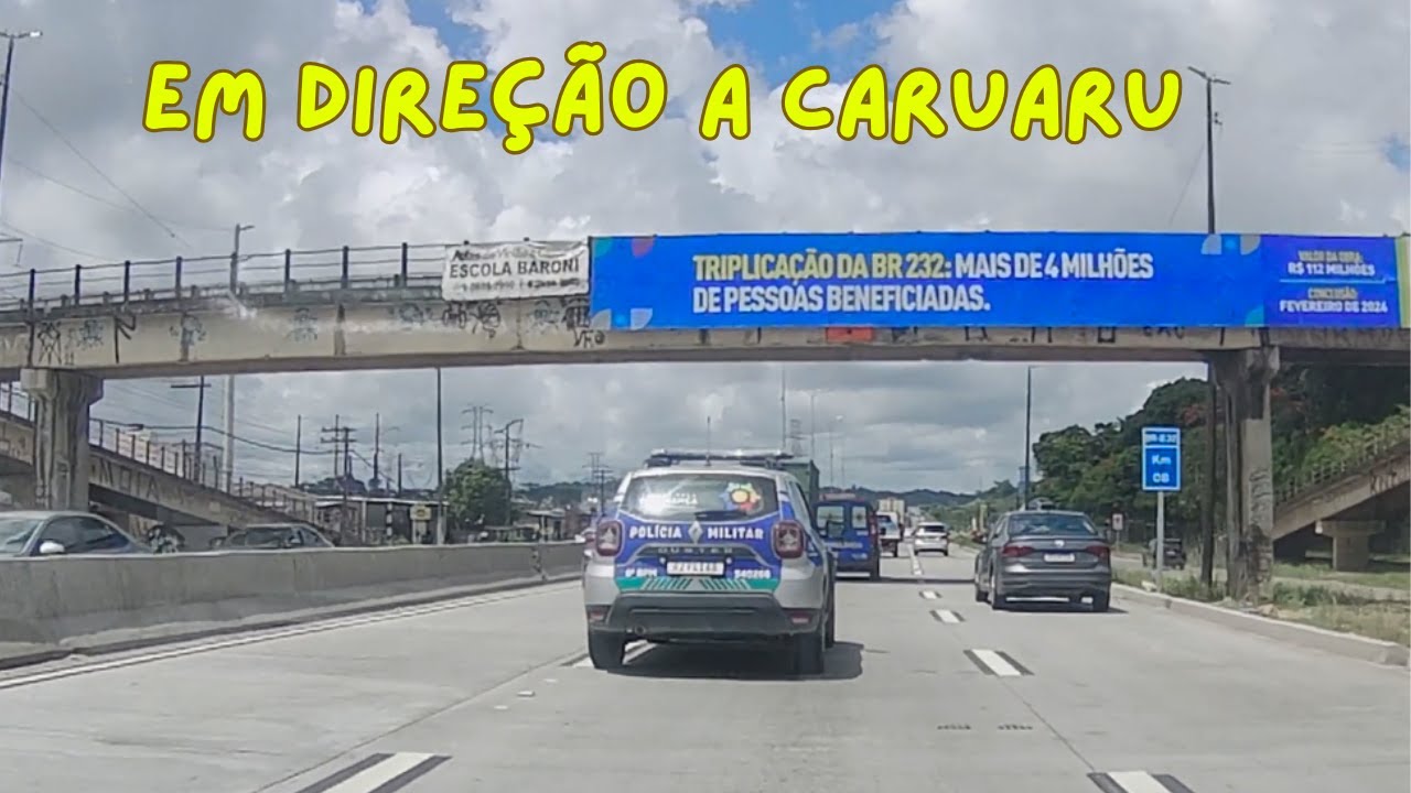 Saindo de Recife pela BR 232 em direção a Caruaru-PE