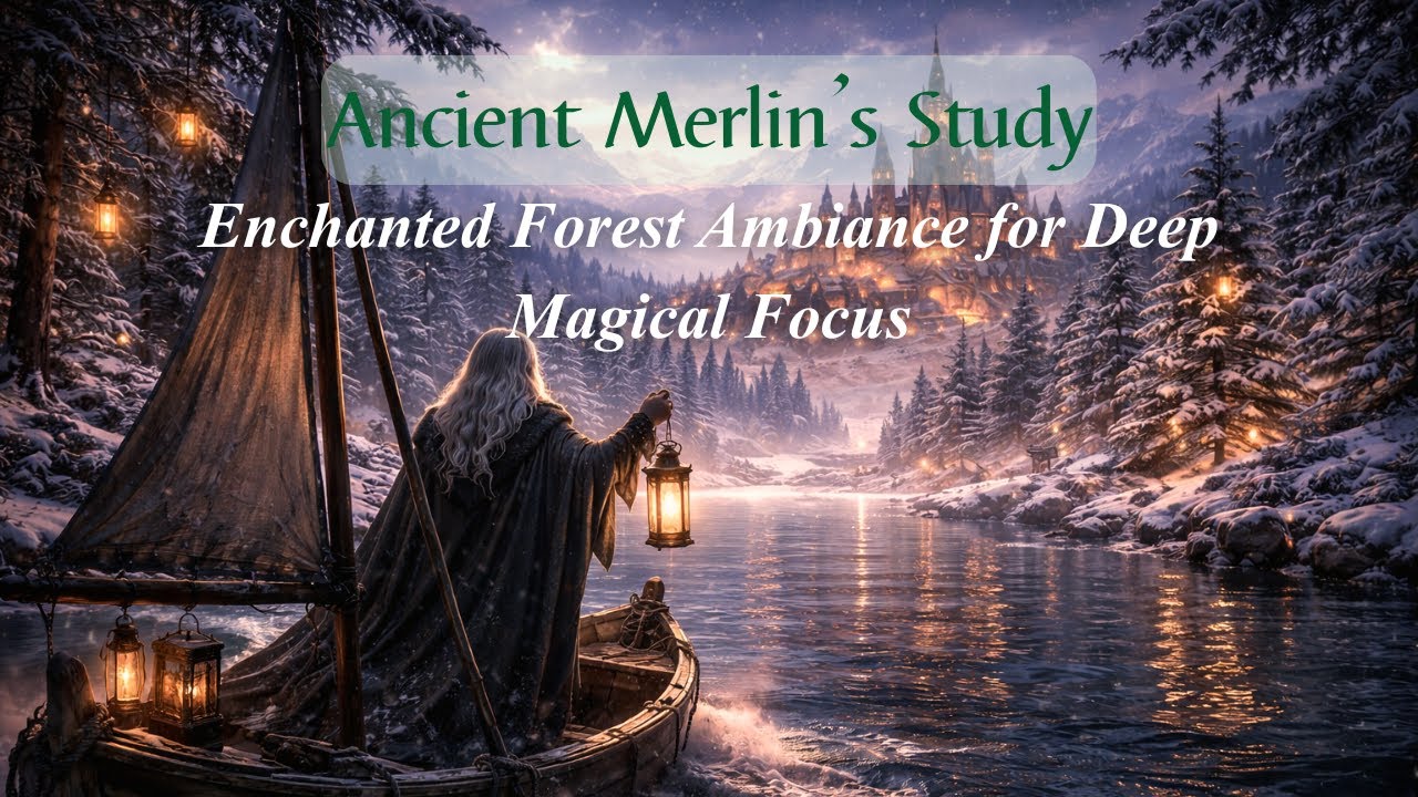 Ancient Merlin's Study: Enchanted Forest Ambiance for Deep Magical Focus