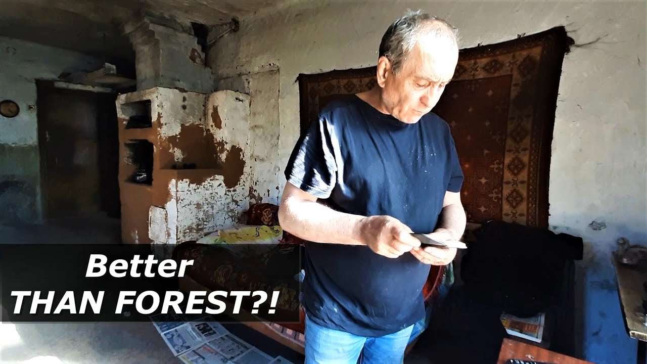 misery where Russians live. After 9 years in forest Hermit was gifted a new (old) house