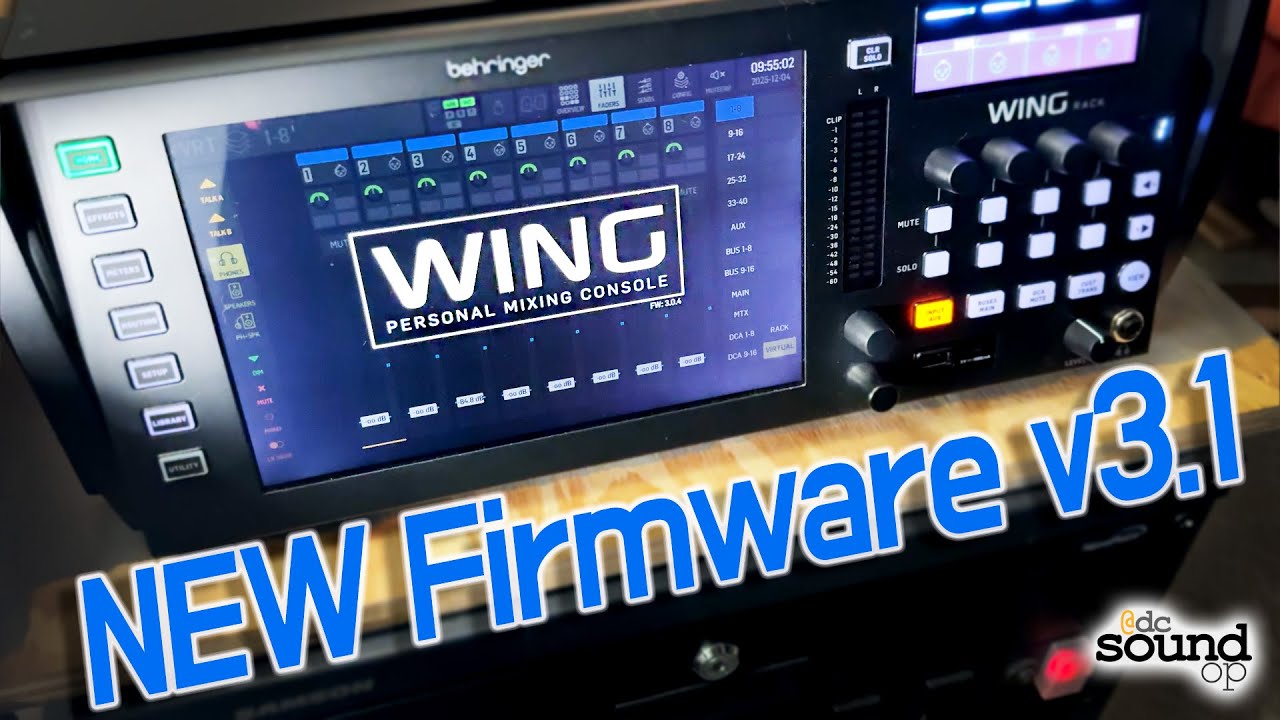 Behringer WING Firmware 3.1 Update and First Look 👀