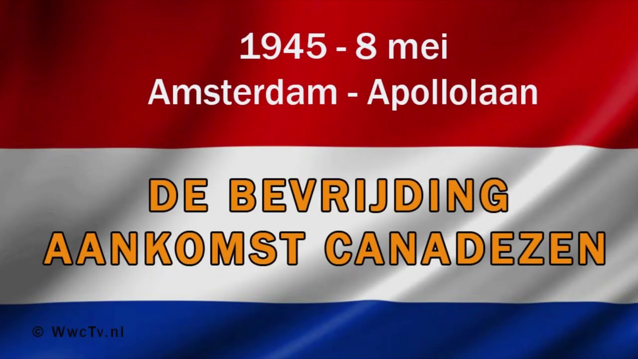1945 8 mei Bevrijding Amsterdam Canadezen Apollolaan