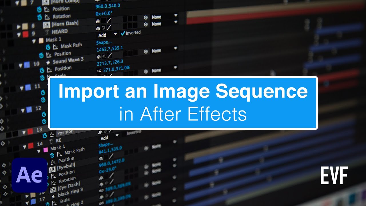 Как импортировать последовательность изображений в After Effects