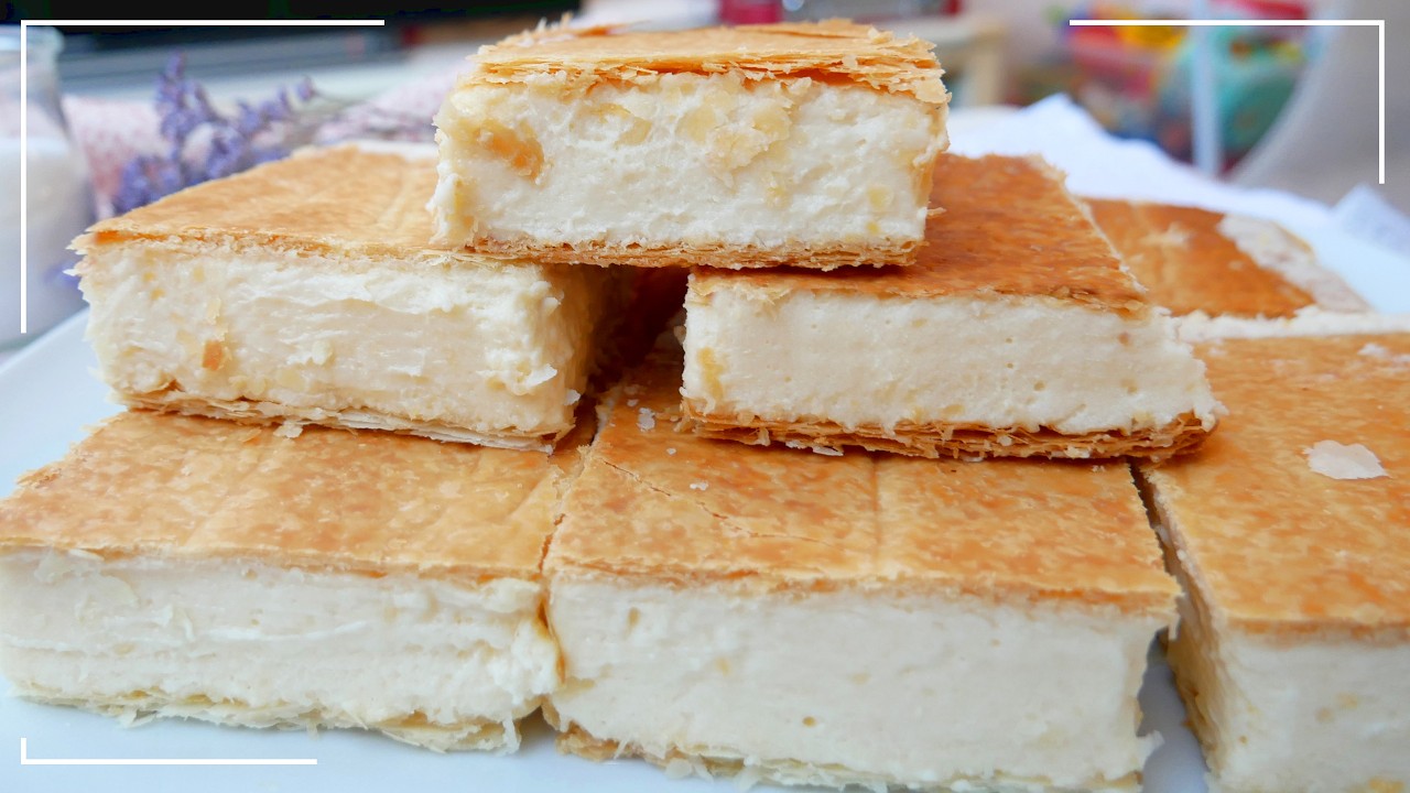 Cómo hacer milhojas pastelero crujiente de crema fácil y delicioso en 5 minutos