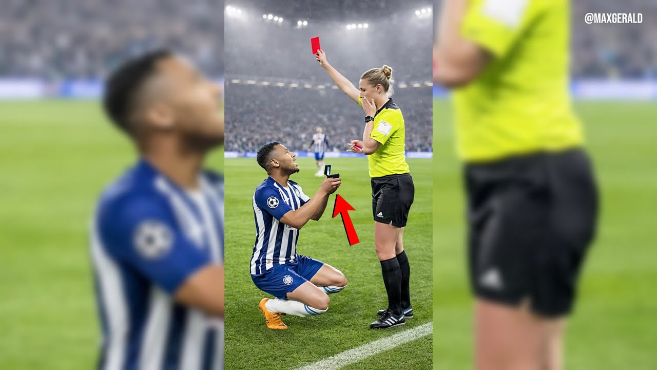 Witness the Magical Moment: Football Stops for Love ❤️ 💍
