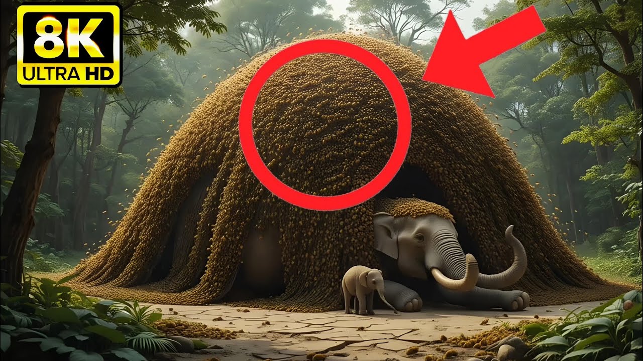 Giant Bee Swarm Attacks Elephant! 🐝🐘 Rescue Mission Begins!