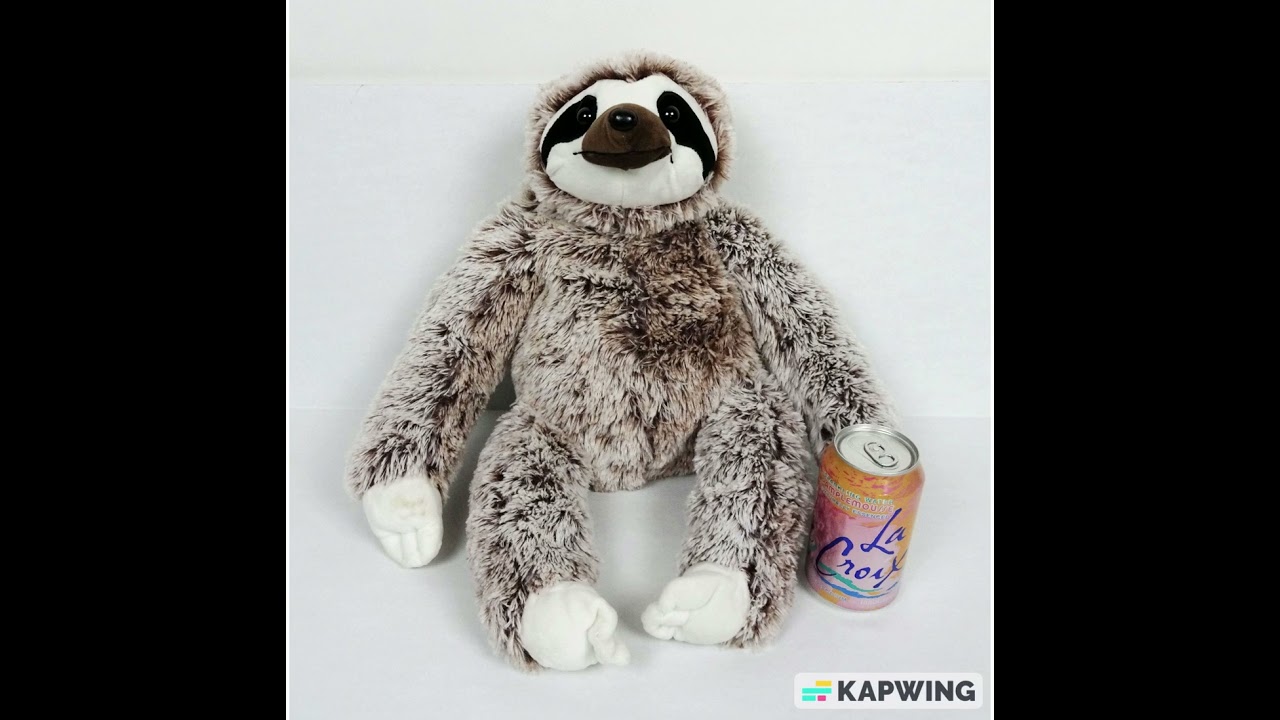 Kellytoy Plush Sloth Large 21” Long Soft Hair Stuffed Animal Cuddly Huggable Toy 