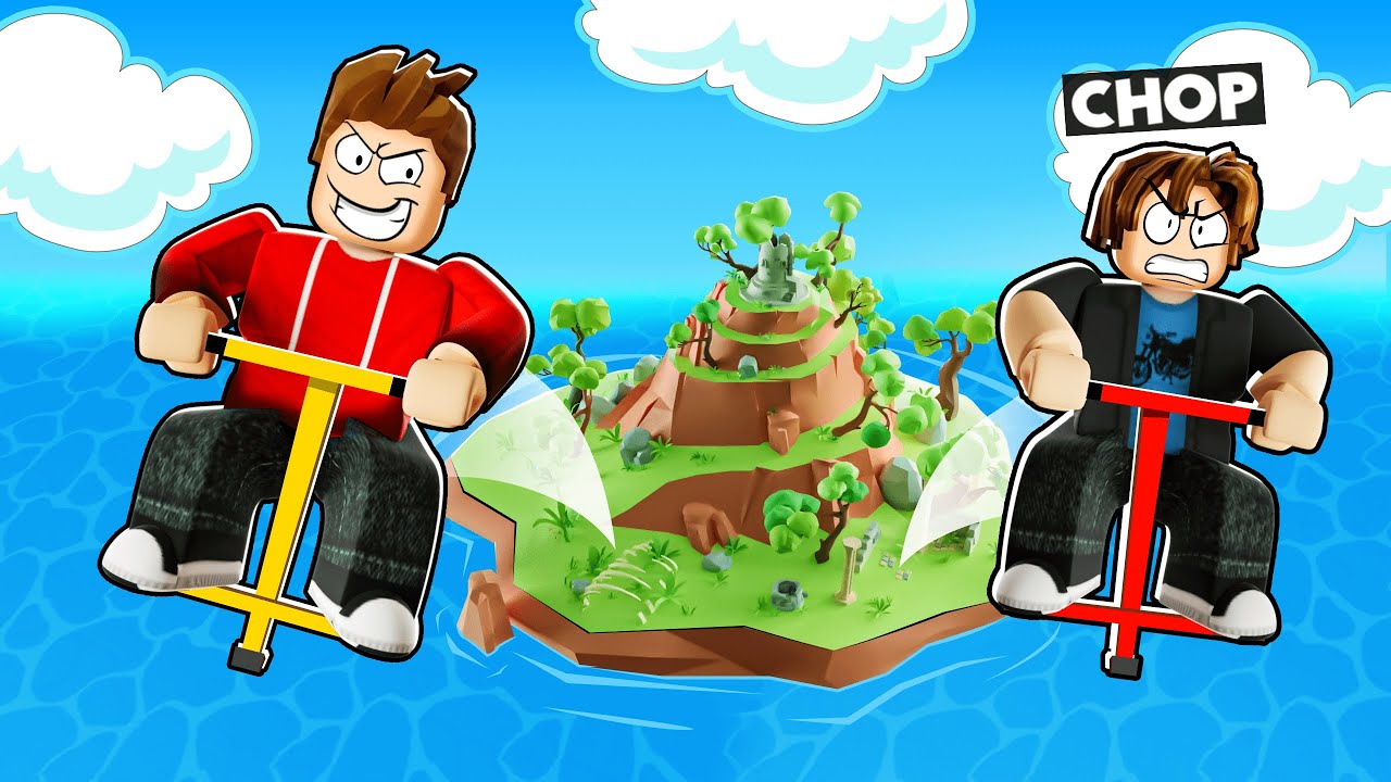 ROBLOX CHOP JUMPED INTO SPACE USING POGO STICKS