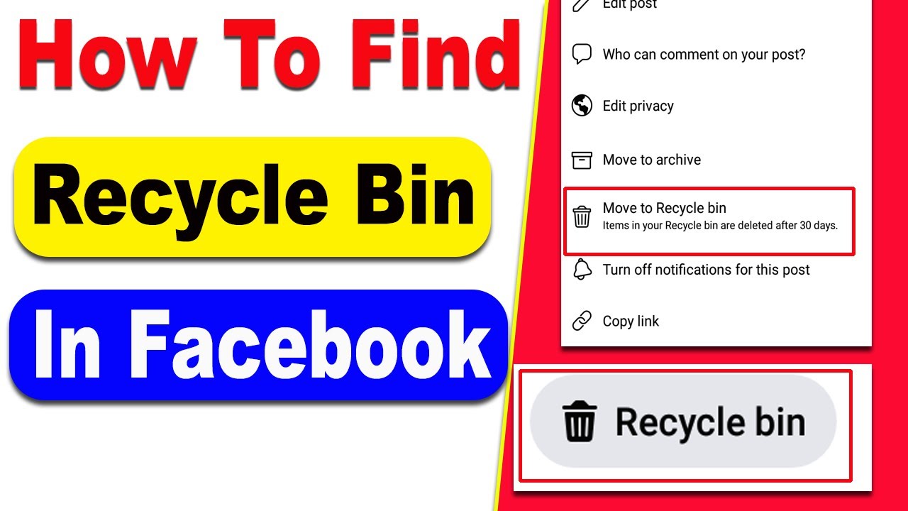 How To Find Recycle Bin In Facebook
