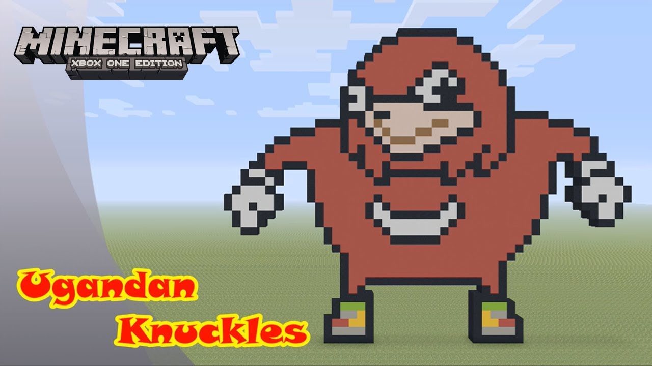 Minecraft: Pixel Art Tutorial and Showcase: Ugandan Knuckles