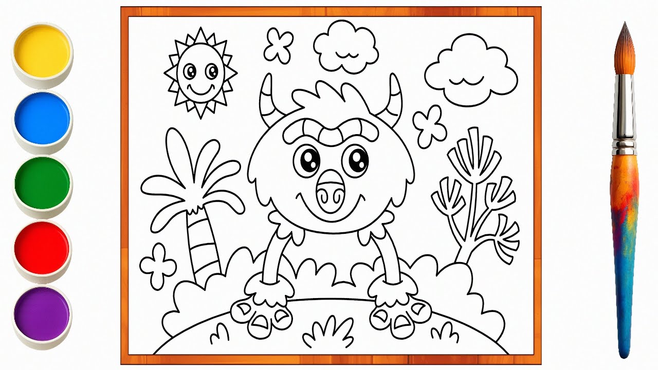 Relaxing Coloring Video for Better Sleep and a Calmer Mind | Monster