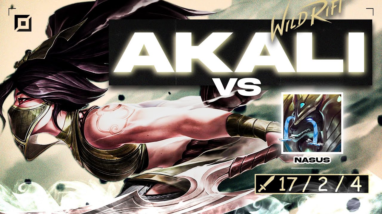 AKALI DOMINE NASUS EN LANE (TOPLANE) - AKALI VS NASUS - MATCHUP#1 - WILD RIFT