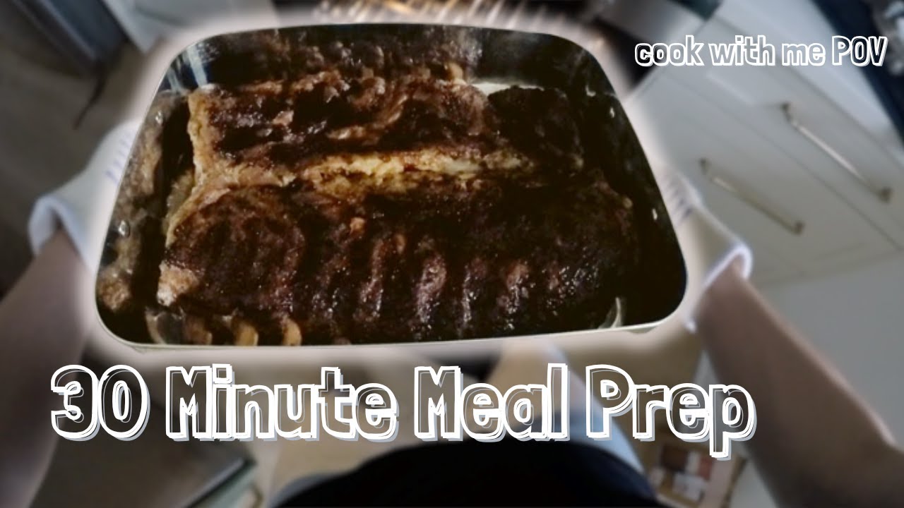 45 Minute Real Time Meal Prep POV | Quiet Cooking | Pomegranate Glazed Ribs